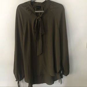 Army green blouse